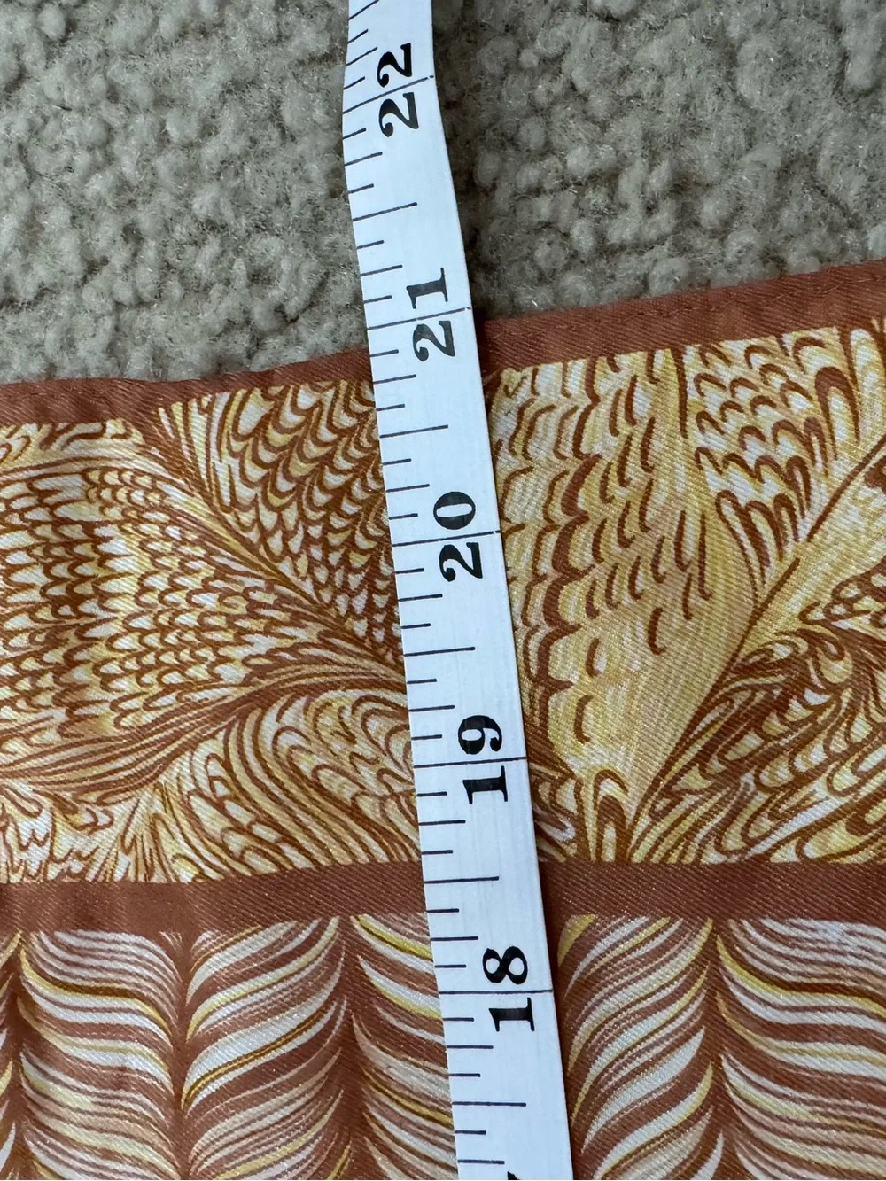 Vintage tan patterned square hair purse handbag scarf made in Japan